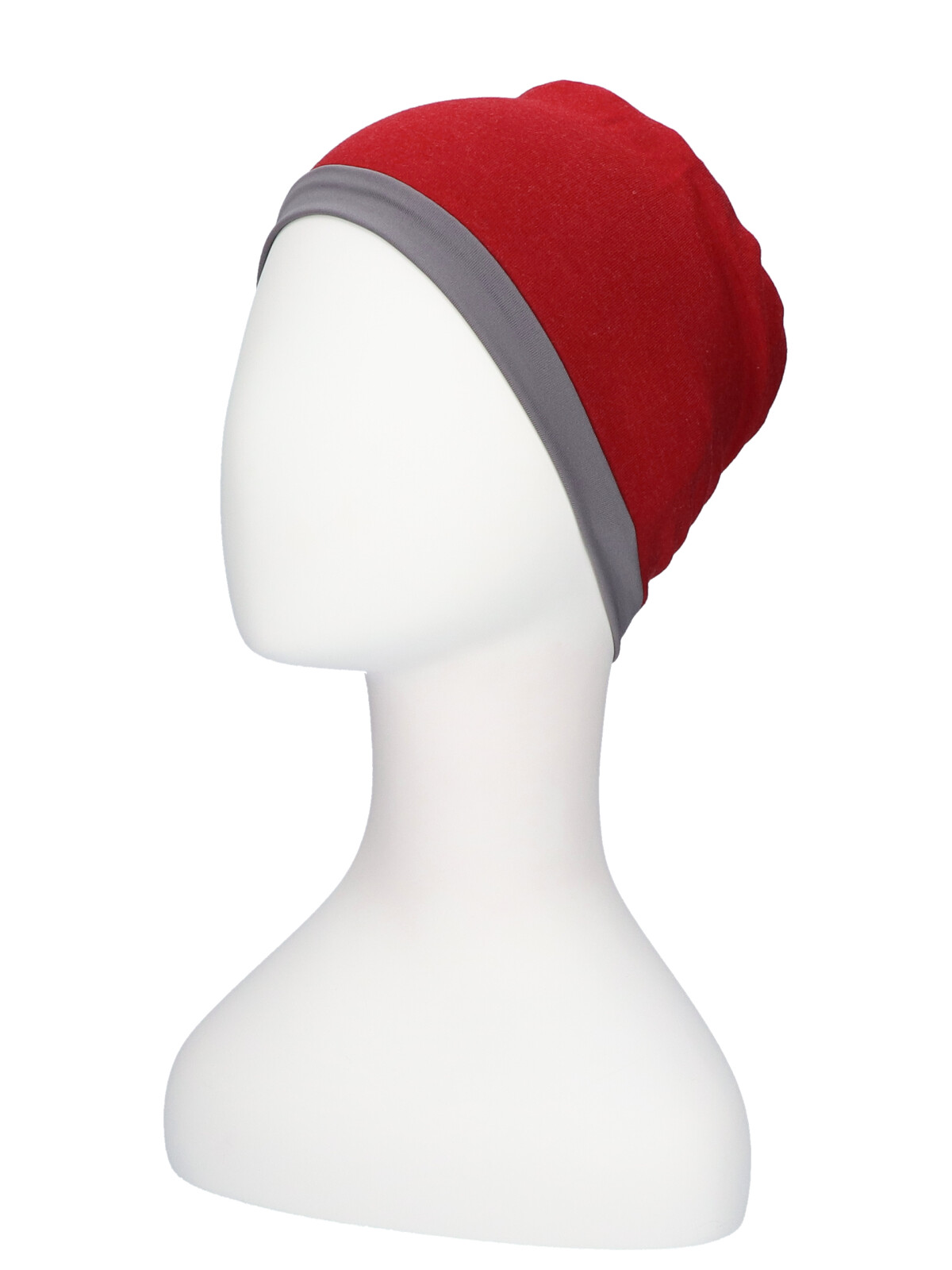 Slaapmuts chemo Lee Reverse LR1631 Red-Grey Chemo mutsjes nacht Lookhatme