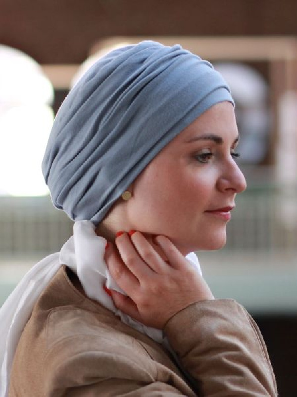 Chemo muts Noa - N176 Blue-Grey Chemo mutsjes Noa - N176 Blue-Grey